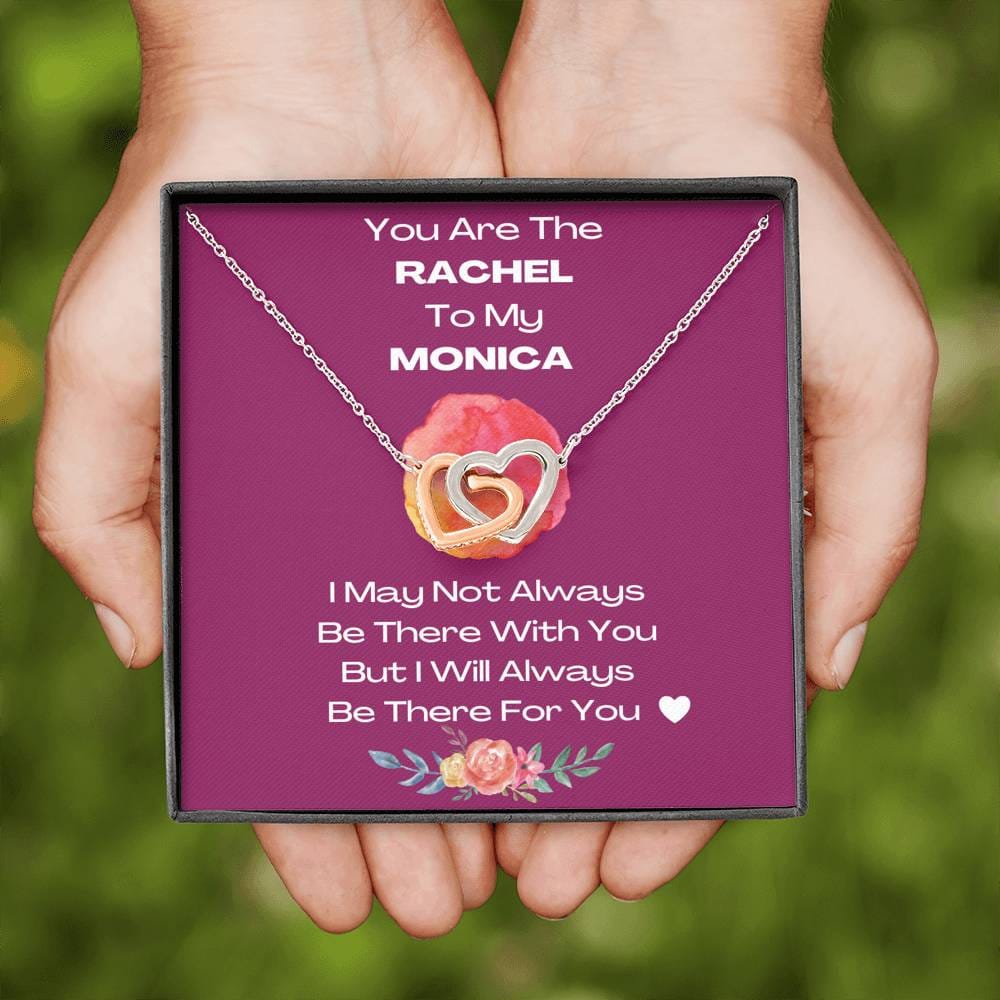 You Are The Rachel To My Monica - Interlocking Heart - Dark Velvet
