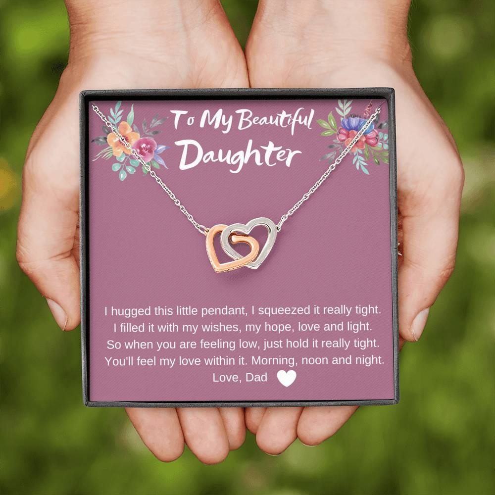 To My Beautiful Daughter Interlocking Heart