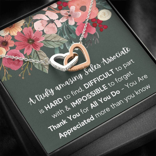 A Truly Amazing Sales Associate - Interlocking Hearts Necklace