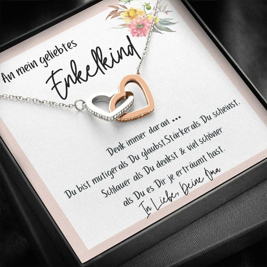An Mein Geliebtes Enkelkind - Denk immer daran.. Interlocking Hearts Necklace