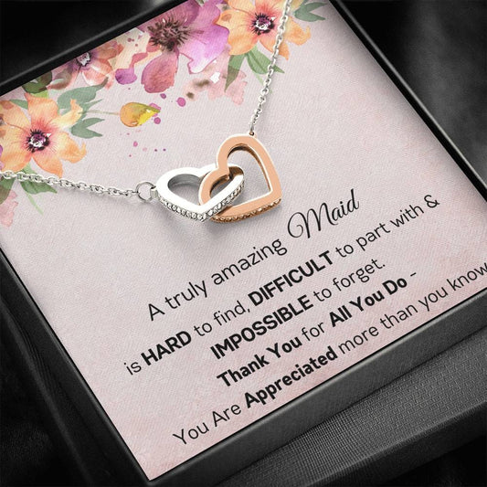 A Truly Amazing Maid - Interlocking Hearts Necklace