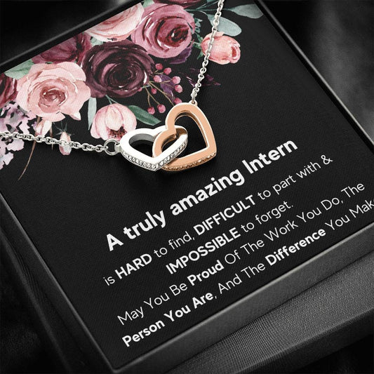 A Truly Amazing Intern - Interlocking Hearts Necklace