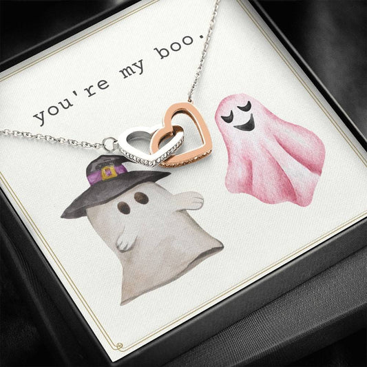 You're My Boo - Interlocking Hearts Necklace