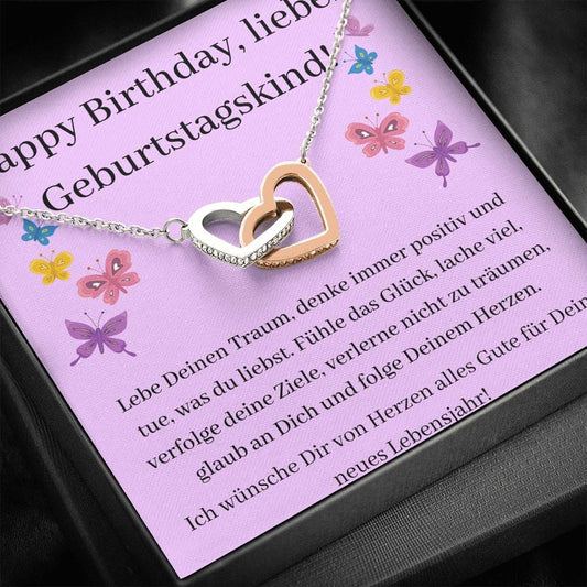 Happy Birthday, liebes Geburtstagskind - Interlocking Hearts Necklace