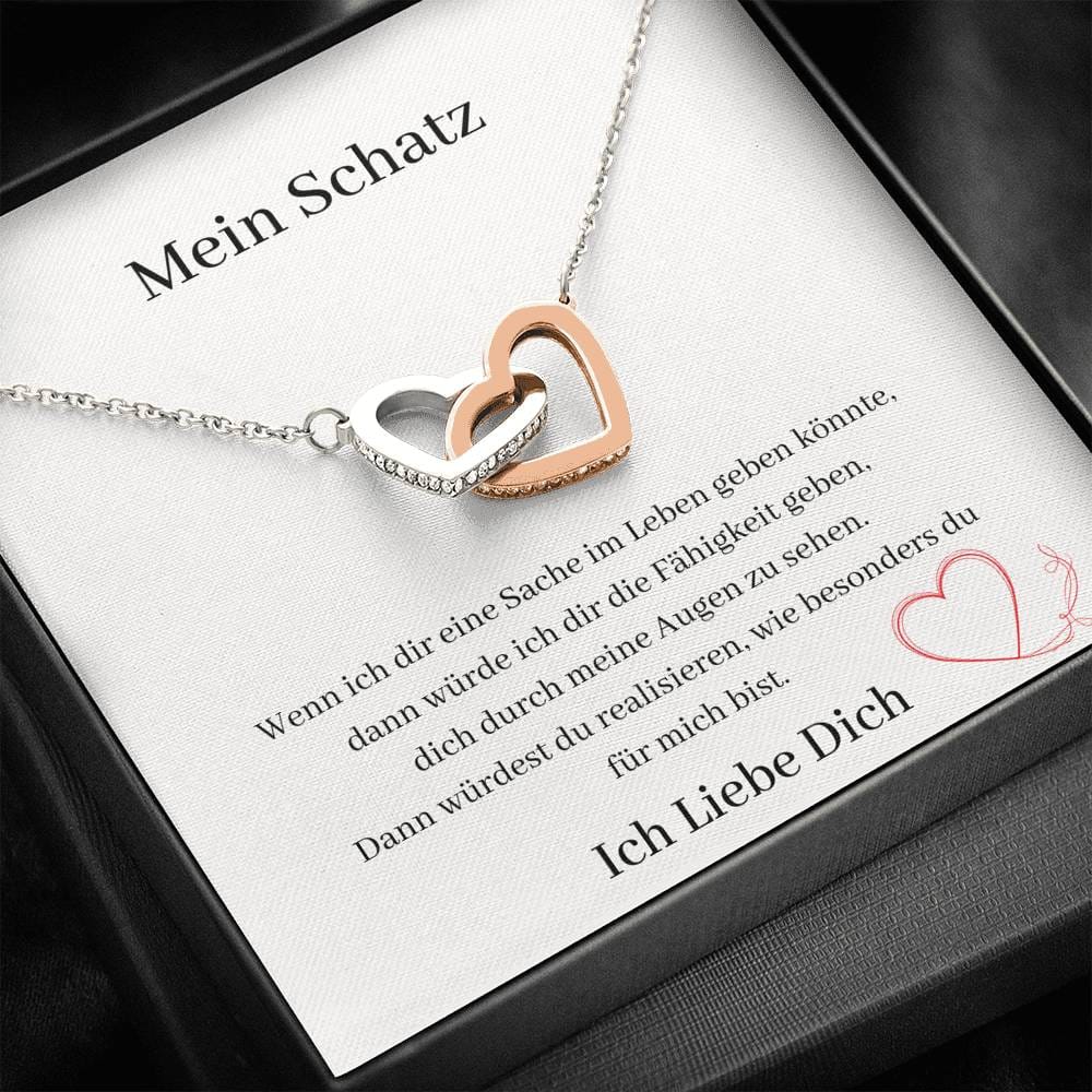 Mein Schatz Ich Liebe Dich - Verbundene Herzen Halzkette