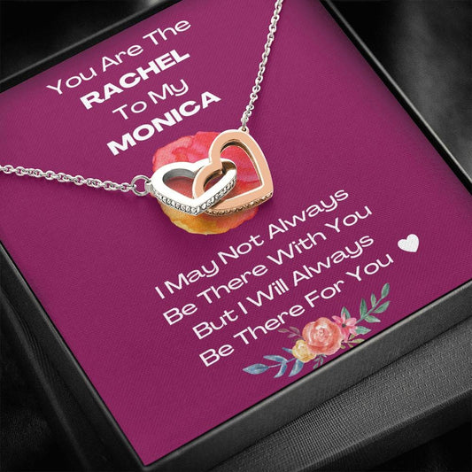 You Are The Rachel To My Monica - Interlocking Heart - Dark Velvet