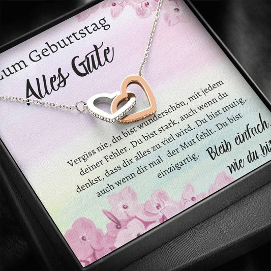 Zum Geburtstag Alles Gute - Interlocking Hearts Necklace