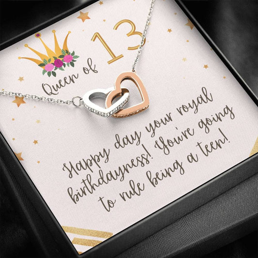 Queen Of 13 - Happy Day - Interlocking Hearts Necklace