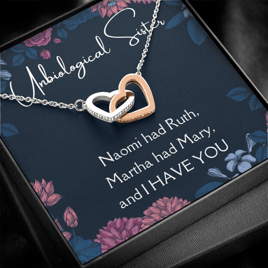 Unbiological Sister - Naomi Had Ruth - Interlocking Hearts Necklace