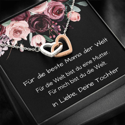 Für Die Beste Mama Der Welt - Interlocking Hearts Necklace