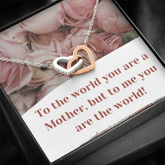 To The World You Are A Mother - Interlocking Hearts Necklace