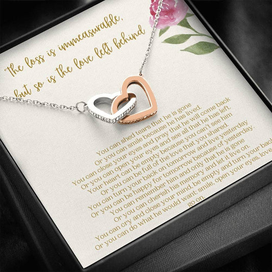 The Loss Is Immeasurable - Interlocking Hearts Necklace