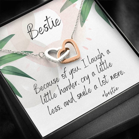 Bestie - Because Of You - Interlocking Hearts Necklace