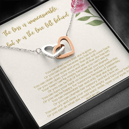The Loss Is Immeasurable - Interlocking Hearts Necklace