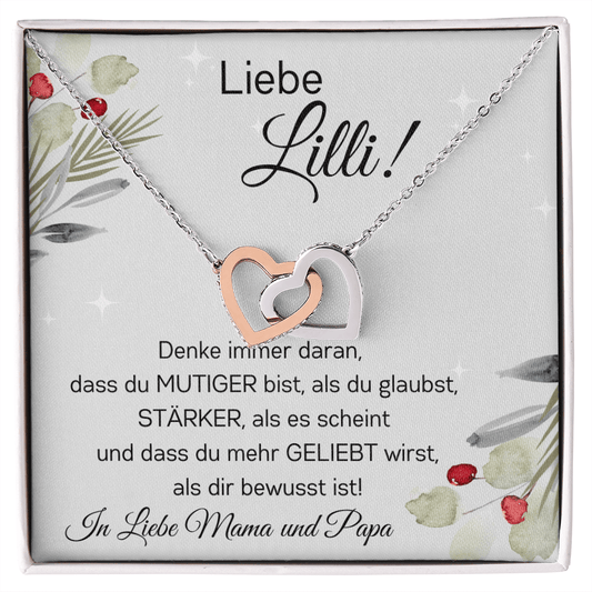 Denke Immer Daran - Interlocking Hearts Necklace