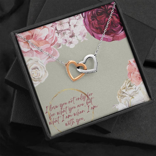 I Love You Not Only - Interlocking Hearts Necklace