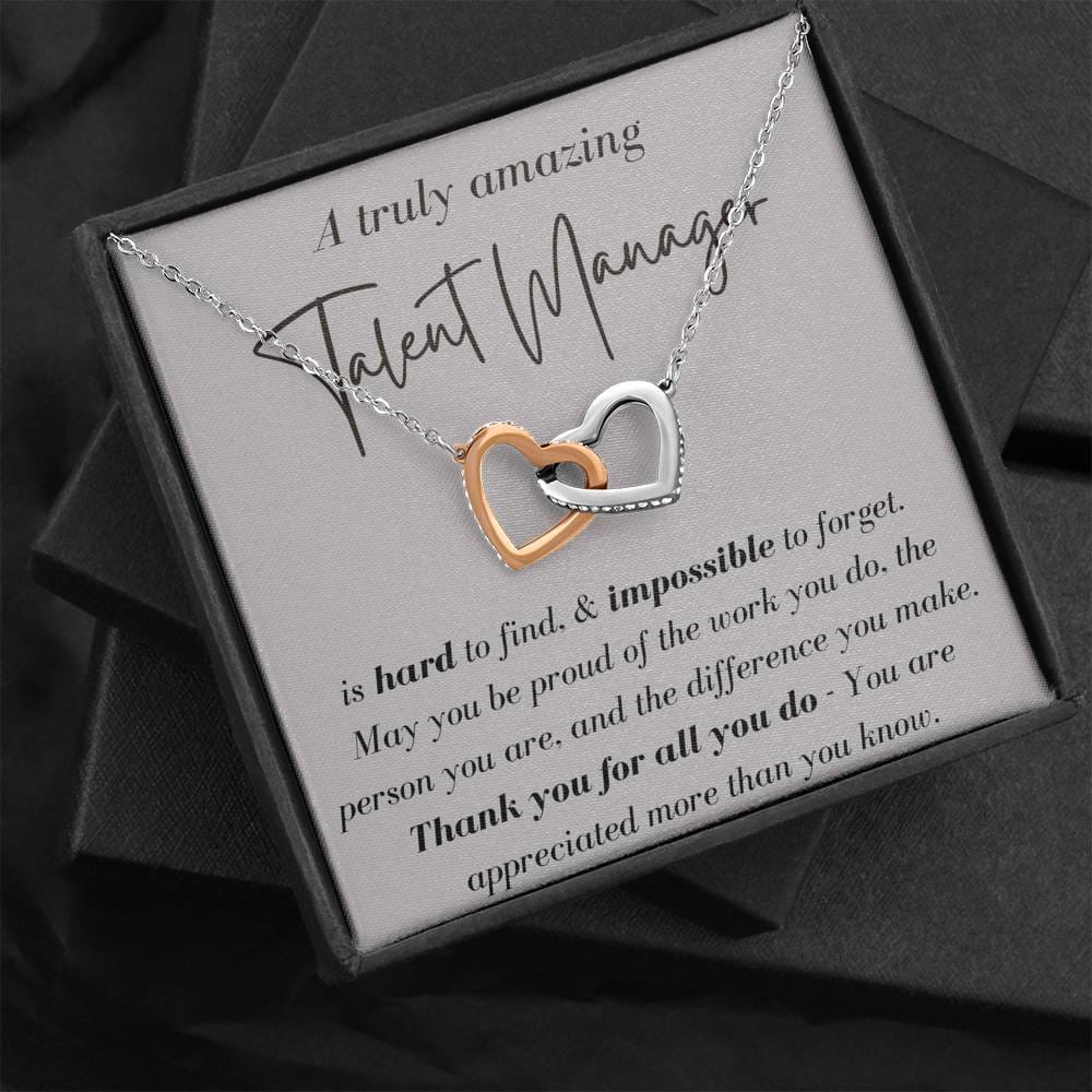 A Truly Amazing Talent Manager - Interlocking Hearts Necklace