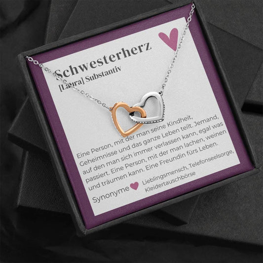 Schwesterherz Definition - Interlocking Hearts Necklace