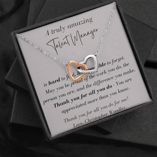 A Truly Amazing Talent Manager - Interlocking Hearts Necklace