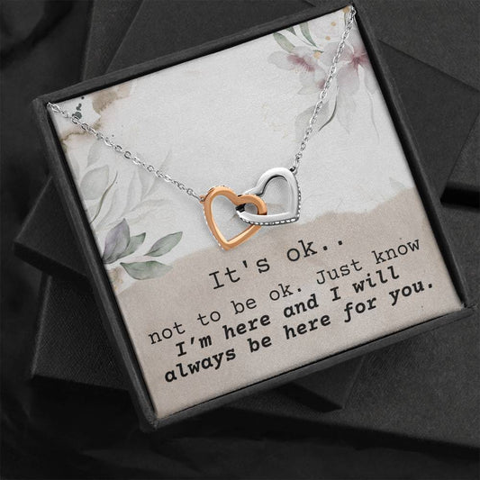 It's Ok Not To Be Ok - Interlocking Hearts Necklace