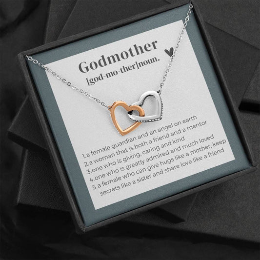 Godmother Definition - Interlocking Hearts Necklace