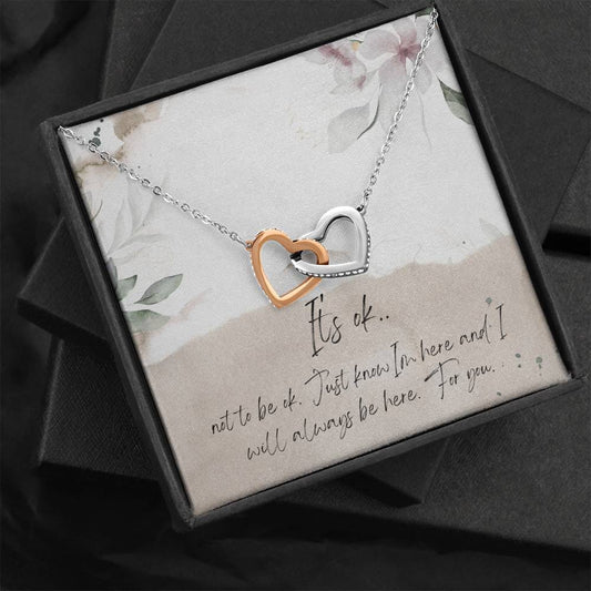It's Ok Not To Be Ok - Interlocking Hearts Necklace