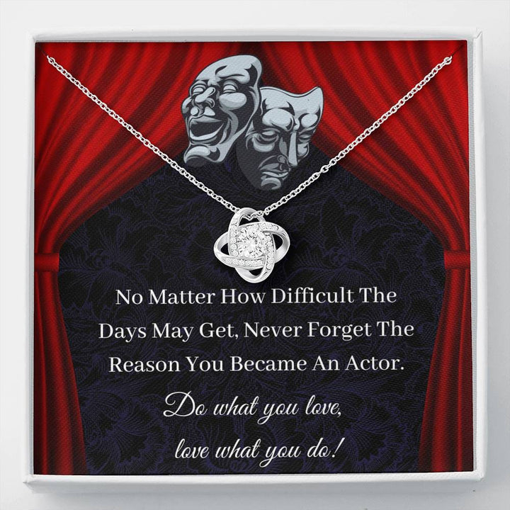 No Matter How Difficult - Actor Love Knot Necklace
