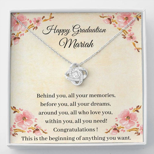 Happy Graduation - Behind You - Love Knot Necklace