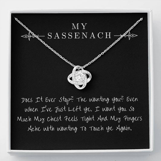 To My Sassenach - Does It Ever Stop - Love Knot Necklace