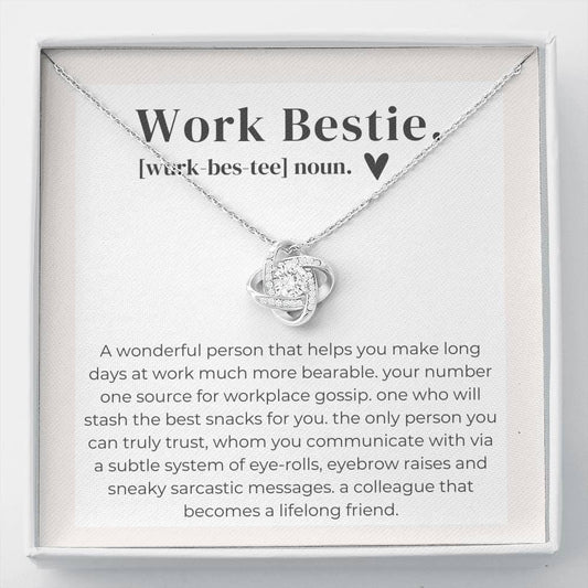 Work Bestie Definition - Love Knot Necklace