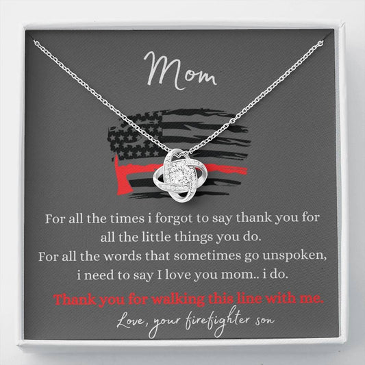 Thank You For Walking This Line With me - Love Knot Necklace