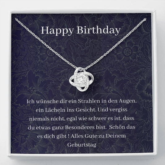 Happy Birthday - Ich Wünsche Dir - Love Knot Necklace