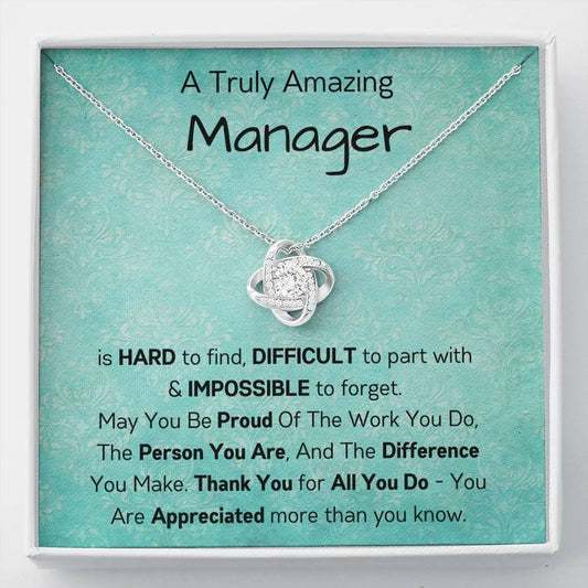 A Truly Amazing Manager - Love Knot Necklace