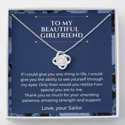 To My Beautiful Girlfriend - If I Could Give You - Love Knot Necklace