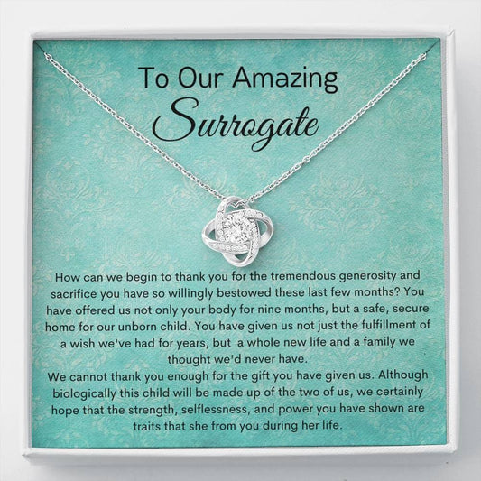 To Our Amazing Surrogate - Love Knot Necklace