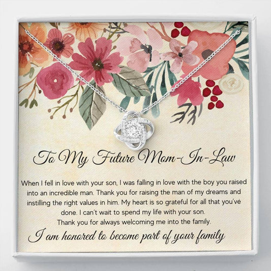 To My Future Mom In Law - When I Fell In Love - Love Knot Necklace