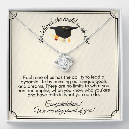 She Believed - Each One Of Us - Love Knot Necklace