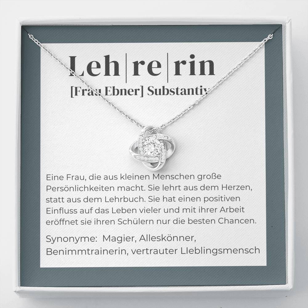 Lehrerin Definition - Love Knot Necklace