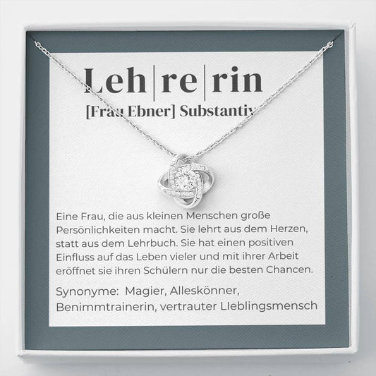 Lehrerin Definition - Love Knot Necklace