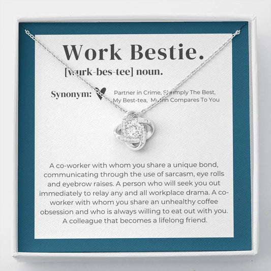 Work Bestie Definition - Love Knot Necklace