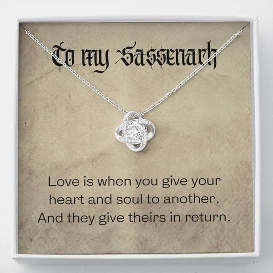 To My Sassenach - Love Is - Love Knot Necklace