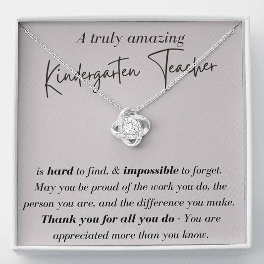 A Truly Amazing Kindergarten Teacher - Love Knot Necklace