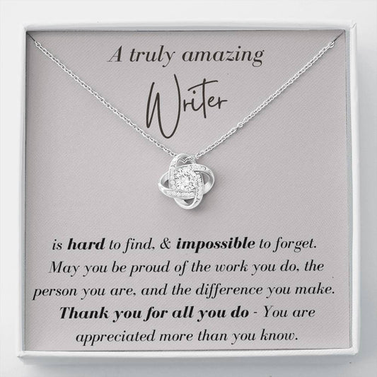 A Truly Amazing Writer - Love Knot Necklace