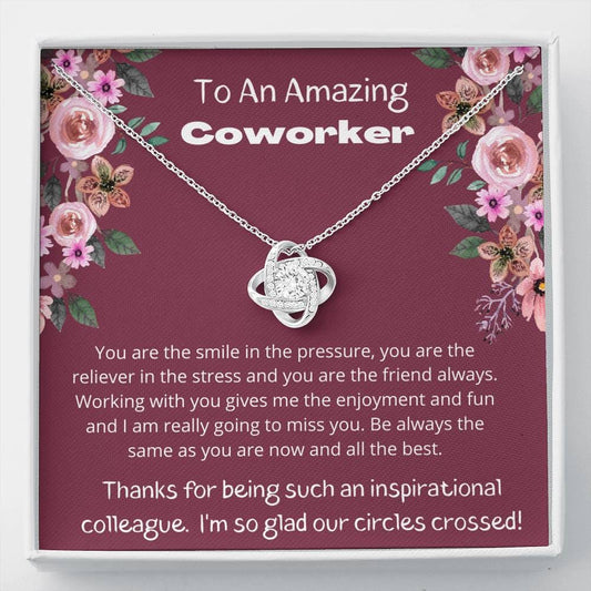 To An Amazing Coworker - You Are The Smile - Love Knot Necklace