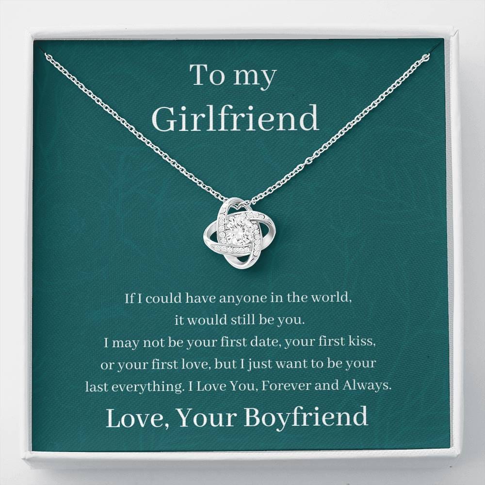 To My Girlfriend - If I could - Love Knot Necklace