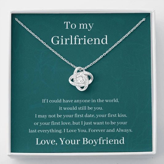 To My Girlfriend - If I could - Love Knot Necklace