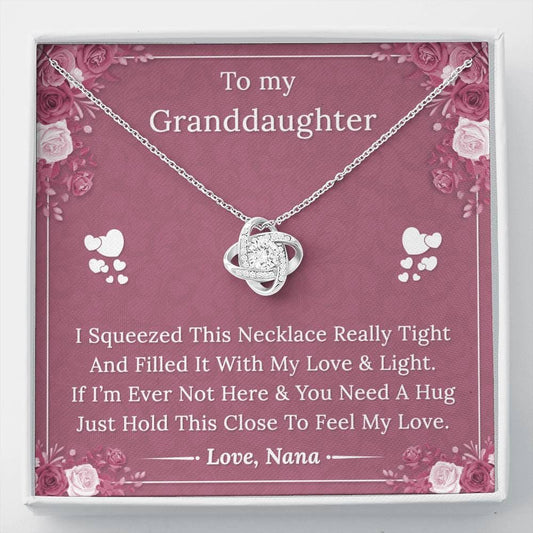 To My Granddaughter - I Squeezed This Necklace - Love Nana
