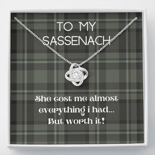 To My Sassenach - She Cost Me - Love Knot Necklace