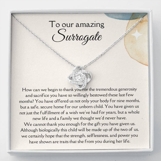 To Our Amazing Surrogate - Love Knot Necklace