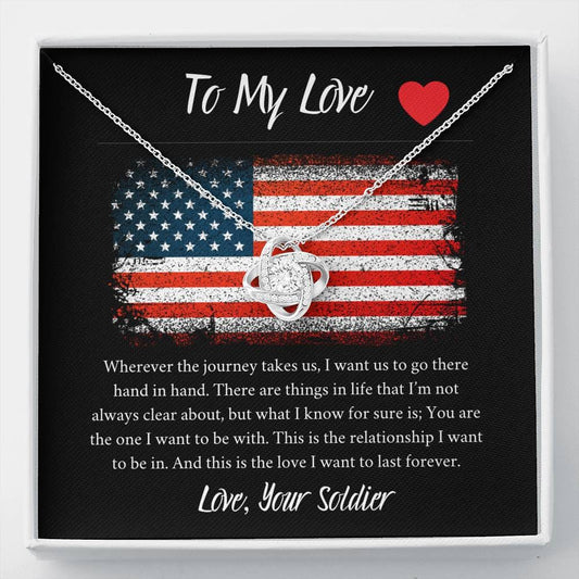 To My Love - Wherever The Journey Takes Us - Love Knot Necklace